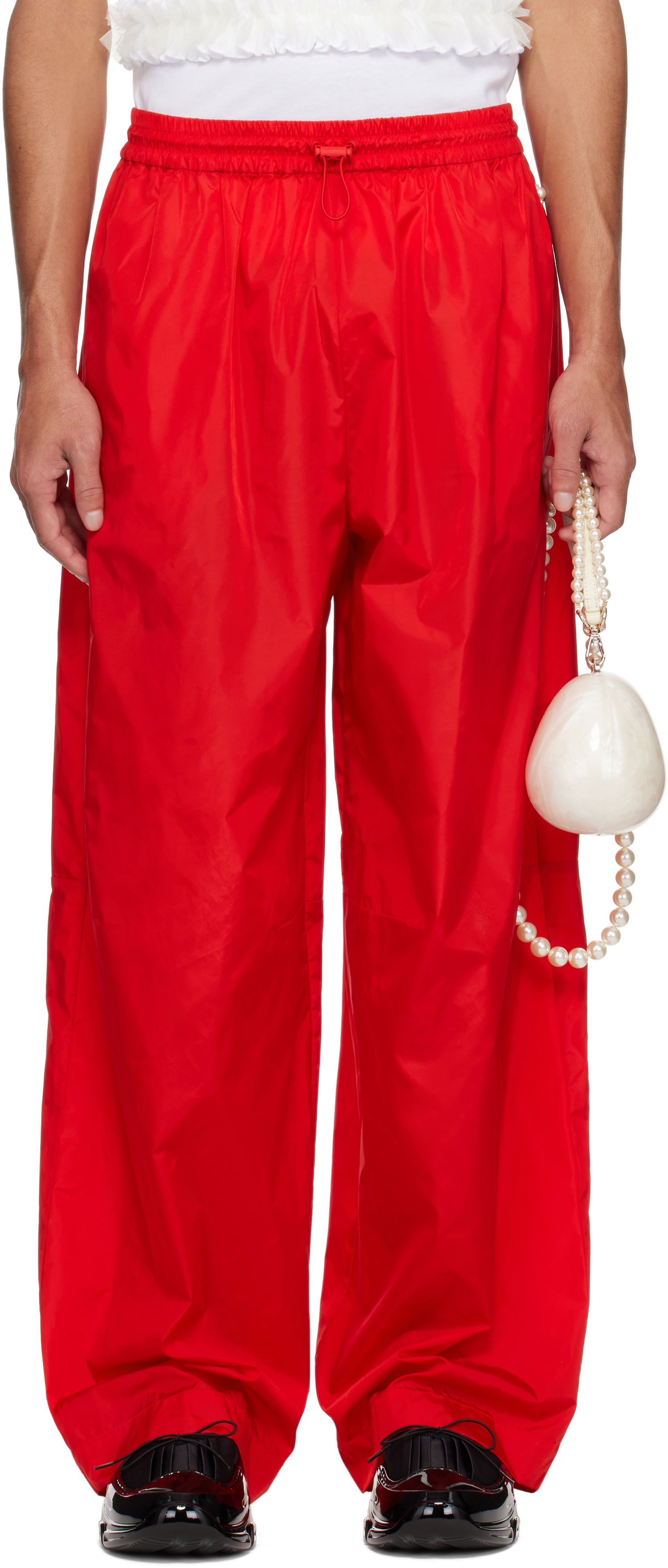 Joggingbukser Simone Rocha Simone Rocha Wide Leg Track Pants Rød | 4146D 1067, 0