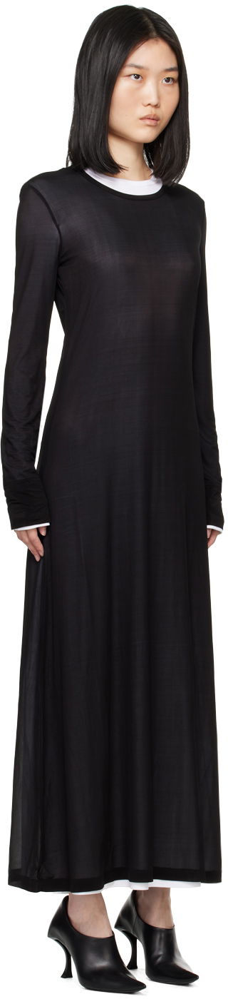 Kjole Helmut Lang Double Layer Maxi Dress Sort | 005HW605, 1