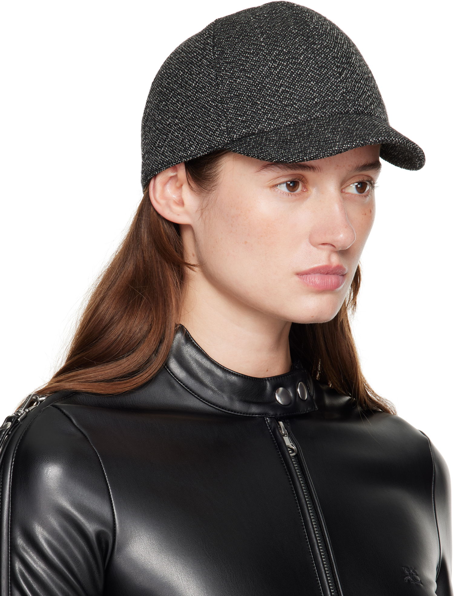 Kasket Courrèges Courrèges Caviar Wool Cap Grå | 325ACT042WO0144, 1