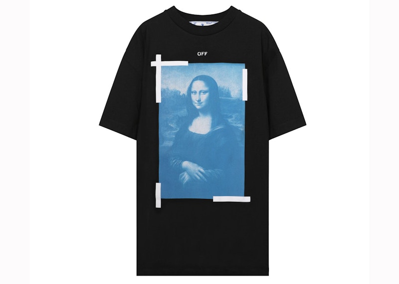 T-shirt Off-White Mona Lisa Oversized T-shirt Sort | OMAA038R21JER0011001