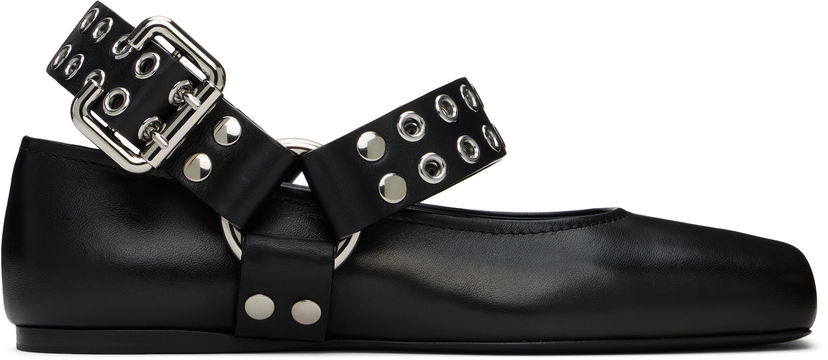 Sneakers og sko Alaïa ALAÏA Biker Ballerina Flats Sort | AA3A041CK290
