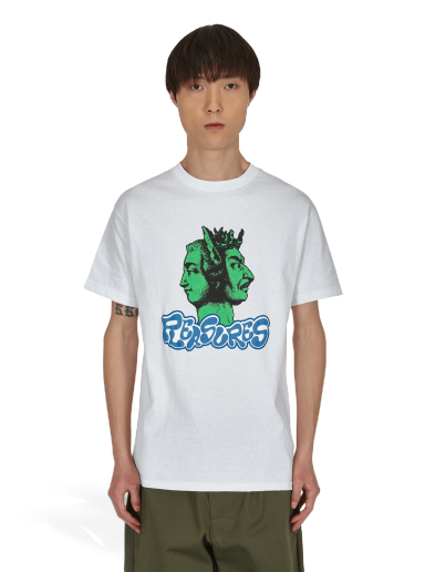 T-shirt Pleasures Two Face T-Shirt Hvid | P21W046 WHITE