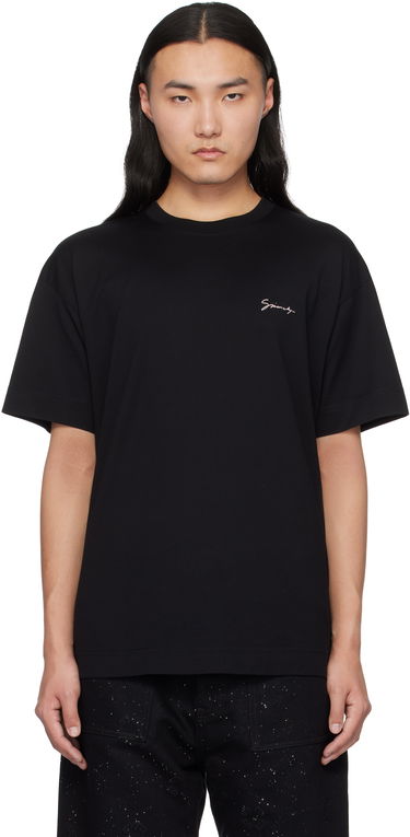 T-shirt Givenchy Black T-Shirt With Logo Sort | BM71MG3YPS001, 0