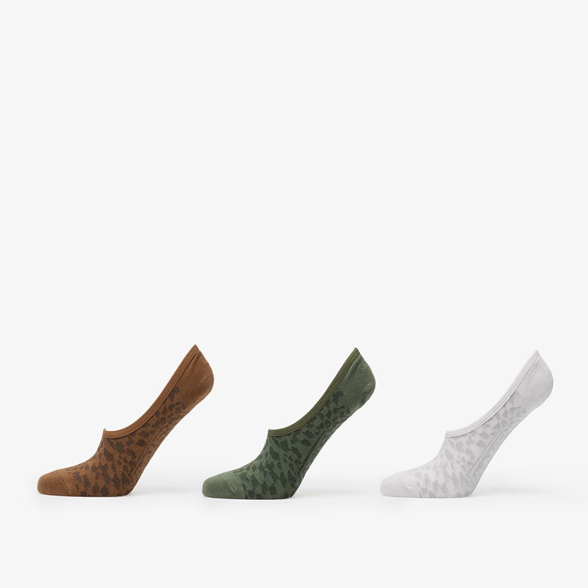 Sokker Vans Fuego Canoodle Leopard Print No-Show Socks 3-Pack Hvid | VN000QBFEN61