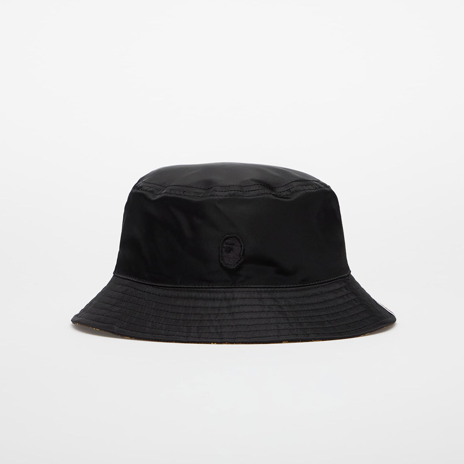Hat BAPE A BATHING APE College Monogram Reversible Bucket Hat Brun | 001HTL301305MBLK, 1