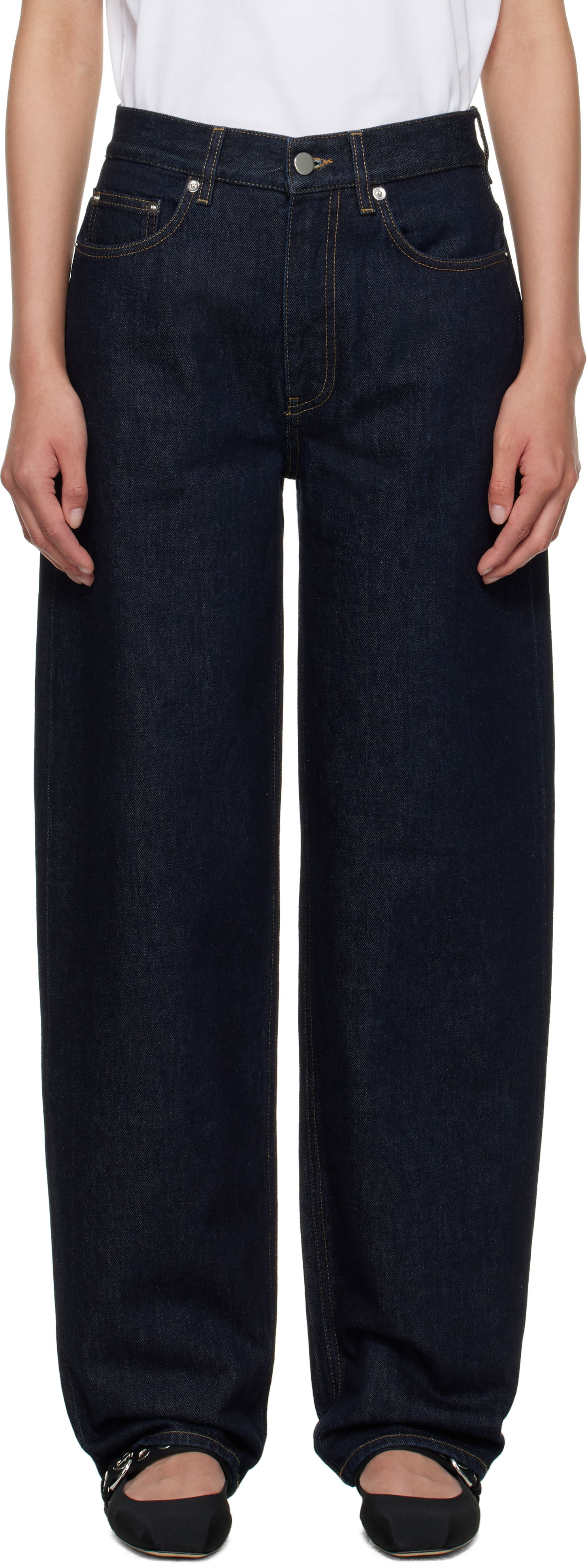 Jeans Loulou de Saison Loulou de Saison Samur Straight-Leg Jeans Blå | SAMUR LDS, 0