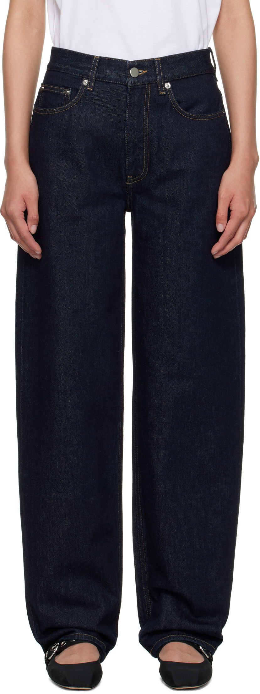Jeans Loulou de Saison Loulou de Saison Samur Straight-Leg Jeans Blå | SAMUR LDS