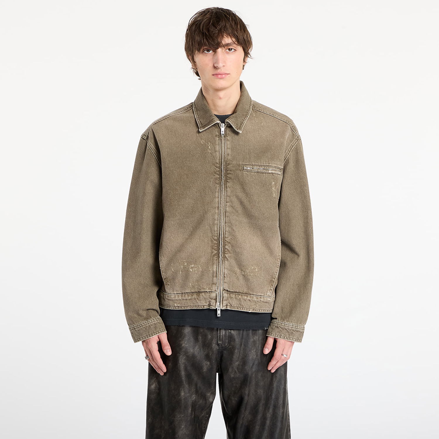 Jakke Represent Clo REPRESENT Washed Collared Denim Jacket Brun | MLM100336-59, 0