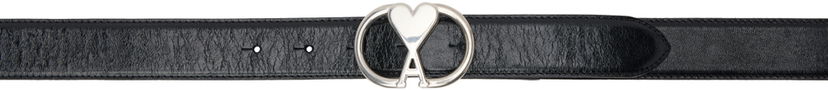Bælter AMI AMI de Coeur Oval Buckle Belt Sort | UBL105.AL0051