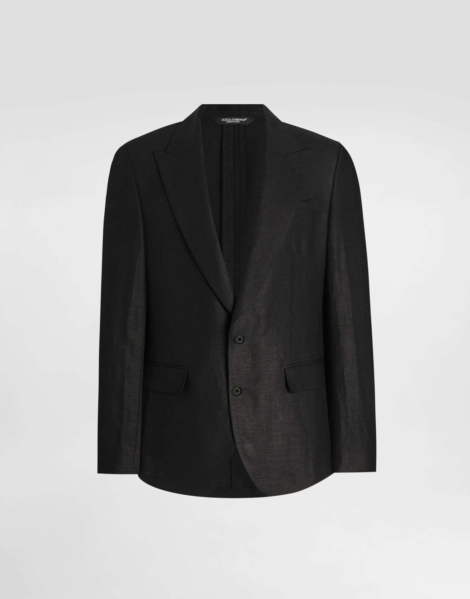 Jakke Dolce & Gabbana Dolce & Gabbana Single-Breasted Linen Jacket 54 Sort | G2QS6TFU4MCN0000, 0