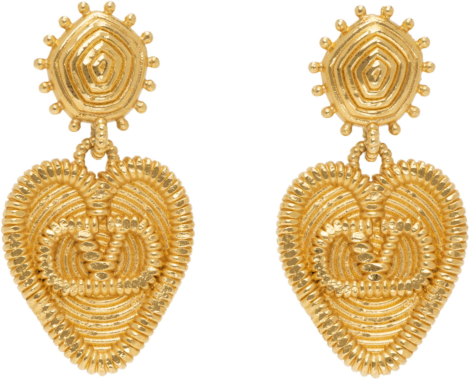 Øreringe Valentino Valentino Garavani Fil Perdu Gold-Tone Heart Drop Earrings Metalisk | 6W0J0AA0MET, 0
