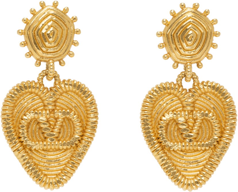 Øreringe Valentino Valentino Garavani Fil Perdu Gold-Tone Heart Drop Earrings Metalisk | 6W0J0AA0MET
