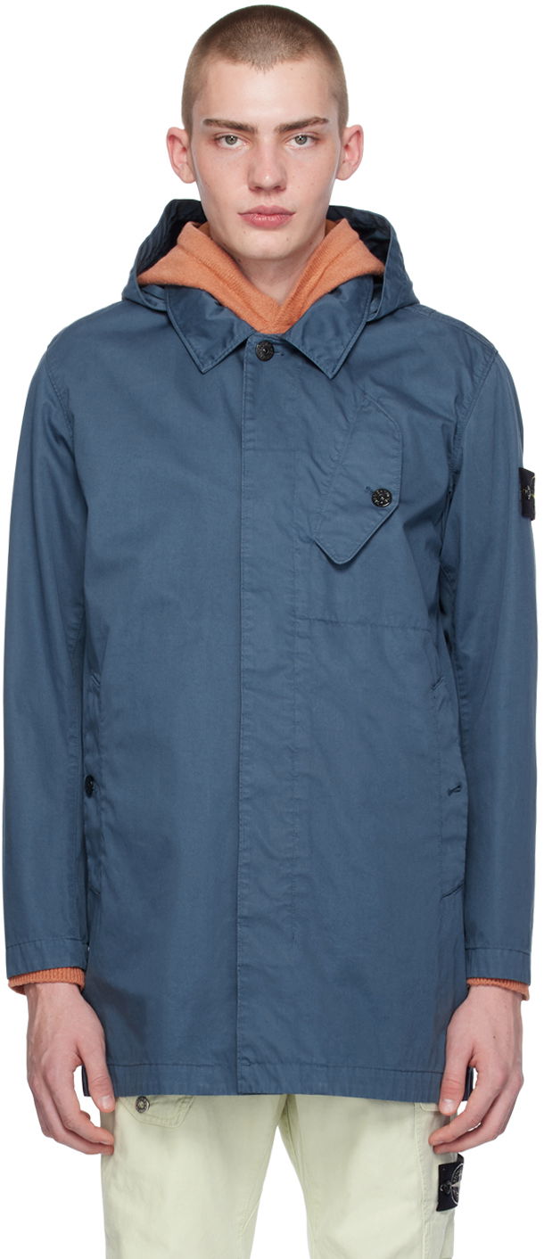 Jakke Stone Island Patch Jacket Blå | 801571034, 0
