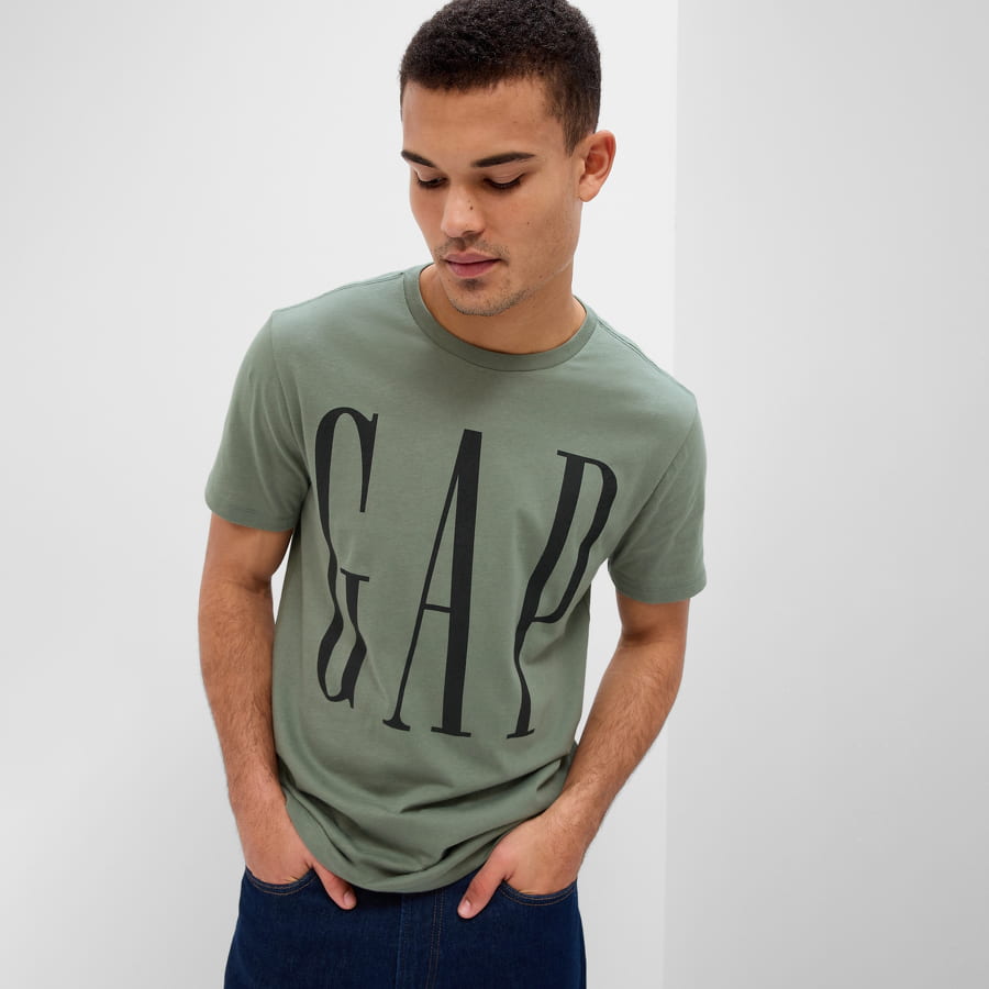 T-shirt GAP Corp Logo Tee Grøn | 610134-01, 0