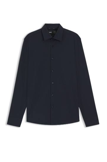 Skjorte BOSS Slim Fit Performance Stretch Jersey Shirt Mørkeblå | 50545163