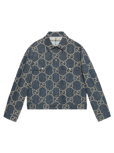 Jakke Gucci GG Denim Jacket Mørkeblå | 678810 XDBTY 4492