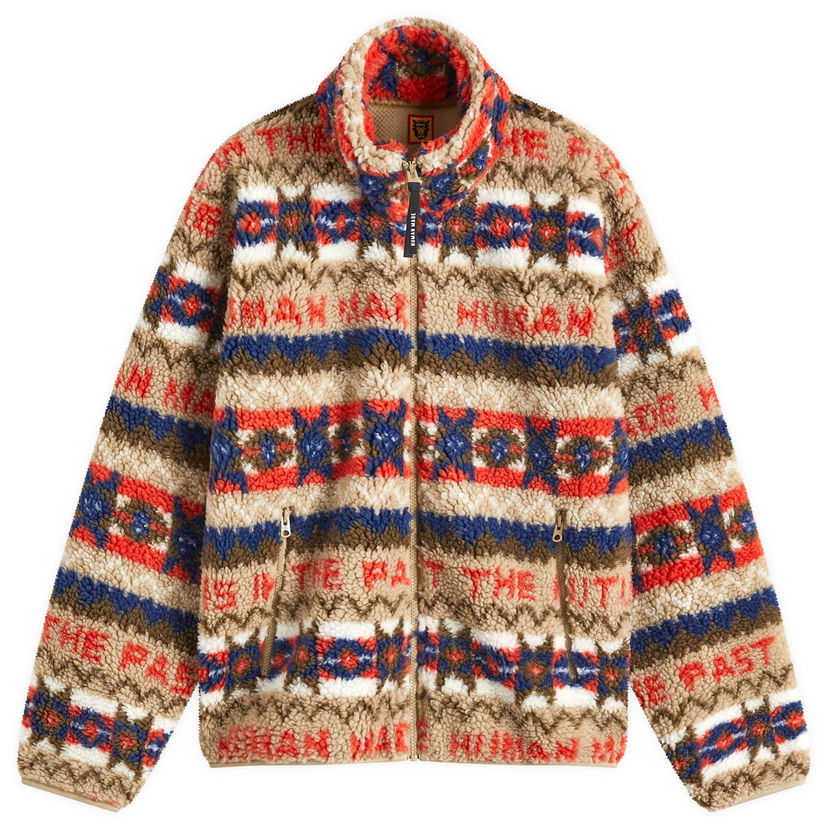 Sweater Human Made Human Made Nordic Fleece Jacket Brun | HM28JK039-BG