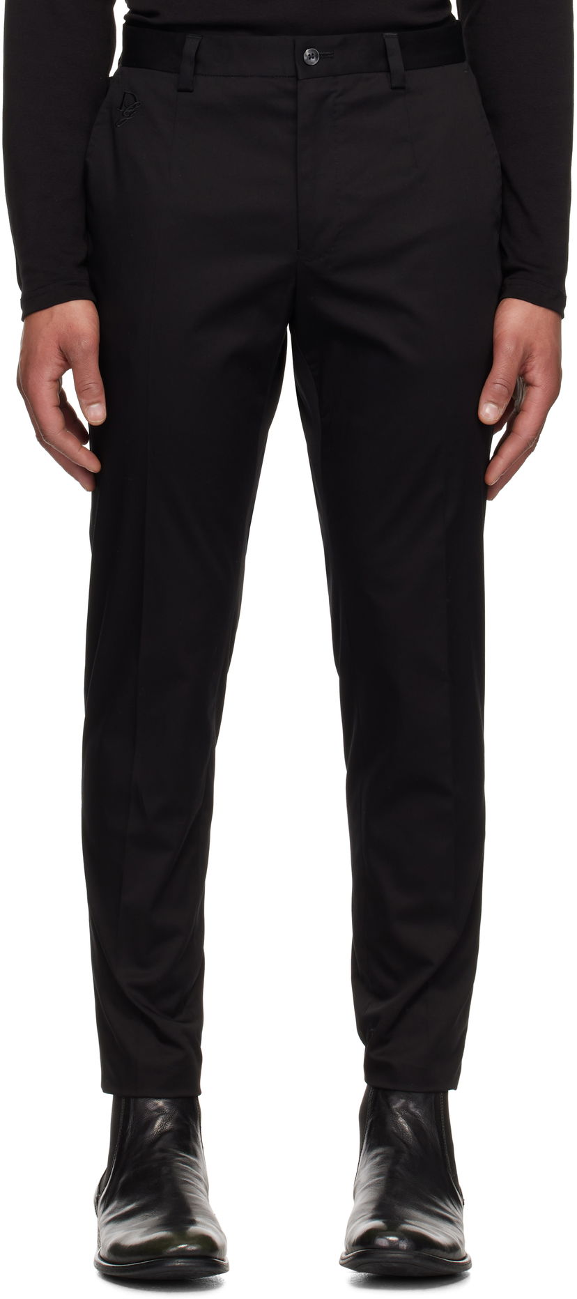 Bukser Dolce & Gabbana Dolce&Gabbana Twill Trousers Sort | GY6IEZGJ090