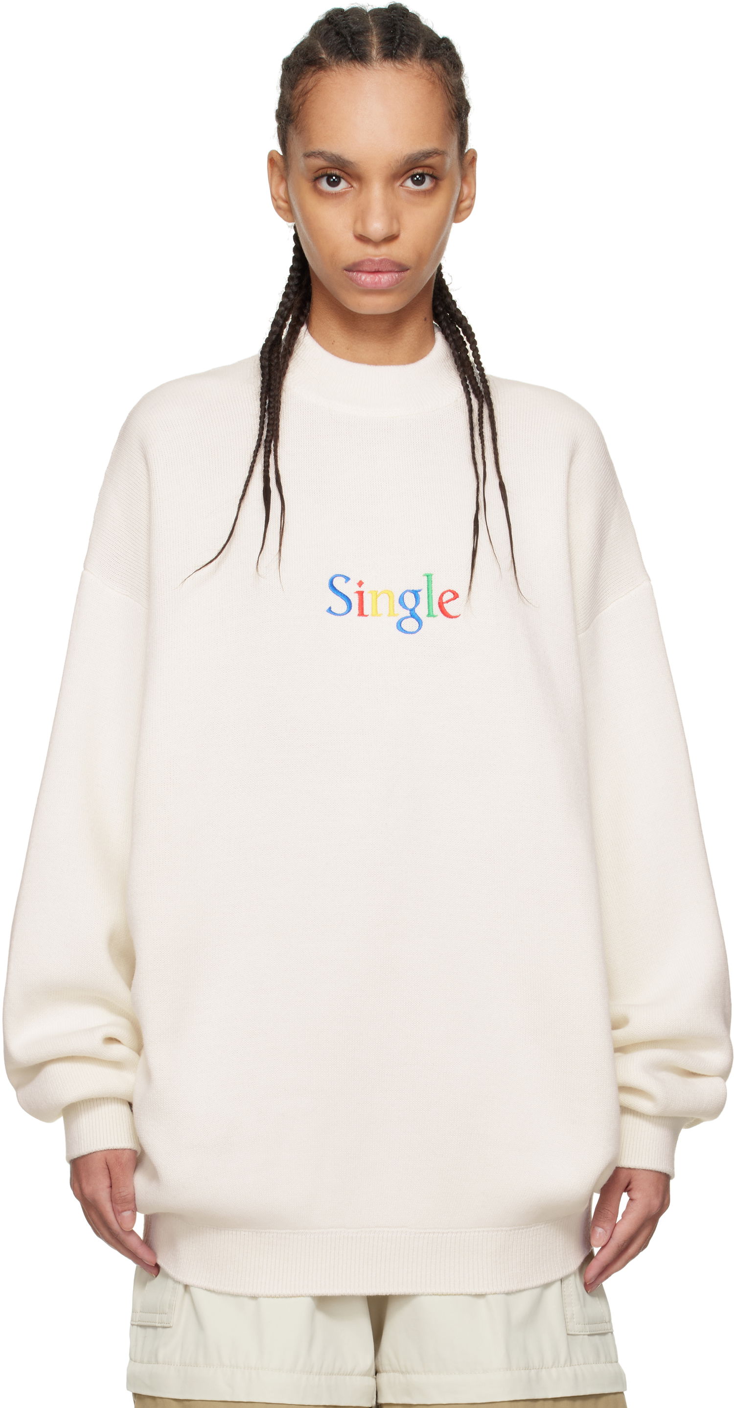 Sweater VETEMENTS Vetements 'Single' Sweater Hvid | UA66KN120W, 0