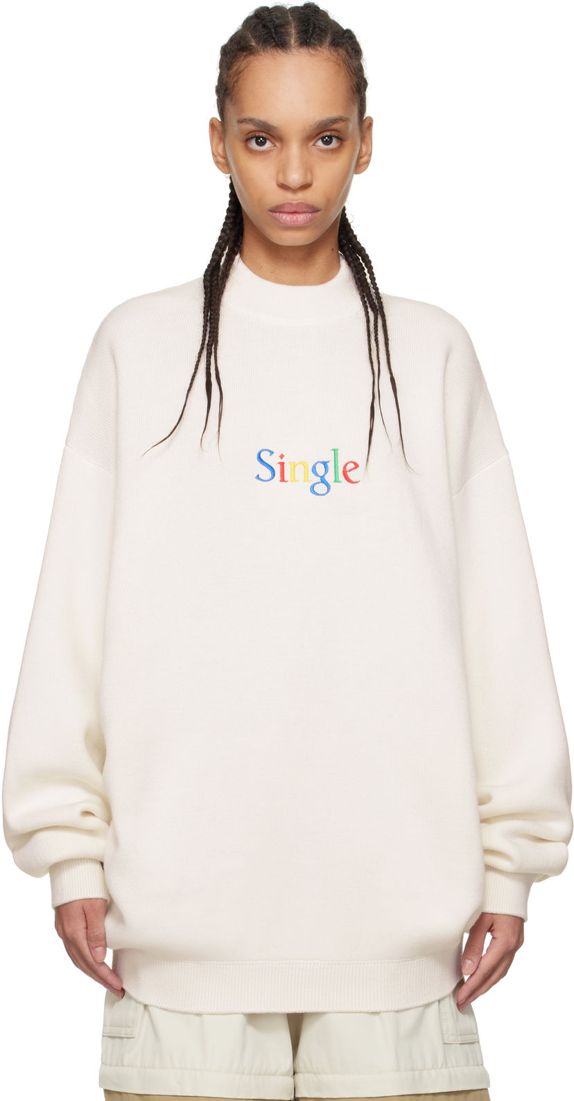 Sweater VETEMENTS Vetements 'Single' Sweater Hvid | UA66KN120W