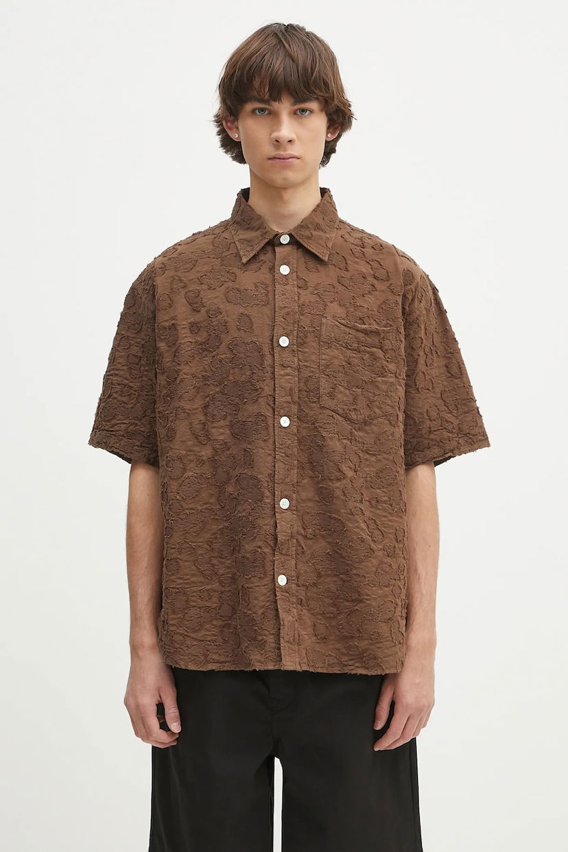 Skjorte NORSE PROJECTS Norse Projects Mo Oversized Fil Coupe Relaxed Fit Shirt Brun | N40.0830.2033