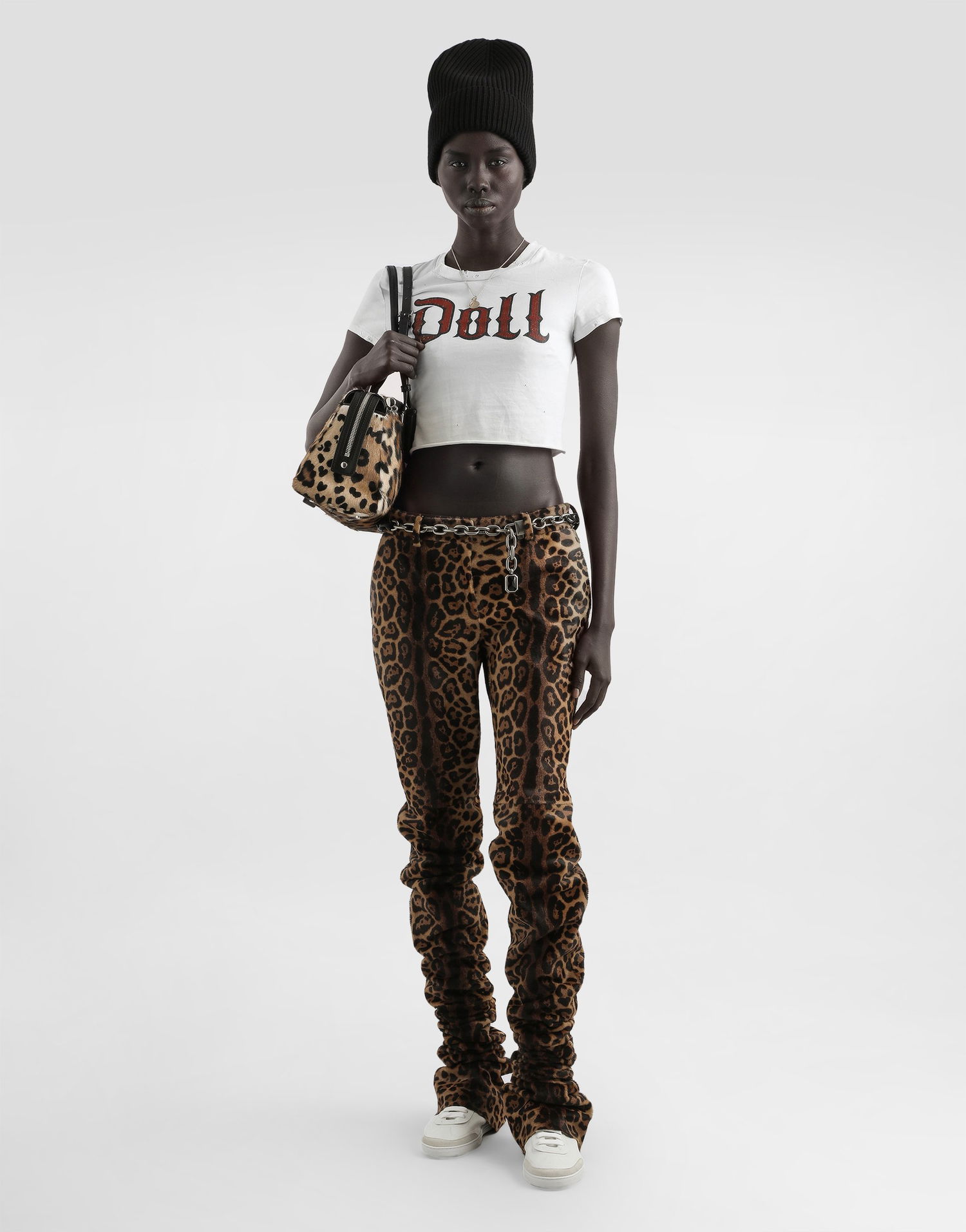 Bukser Dolce & Gabbana Dolce & Gabbana Leopard-Print Calf Hair Trousers Flerfarvet | FTDE8LHULXRS9001, 1