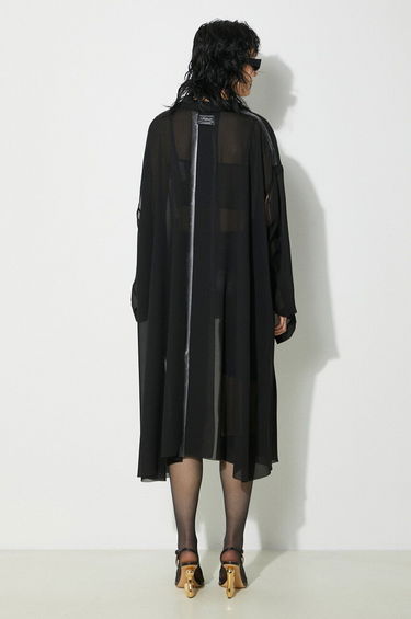 Skjorte UNDERCOVER Undercover Asymmetric Sheer Shirt Sort | UC1D1304.2, 2