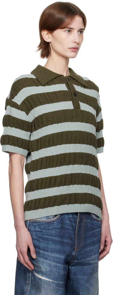 Polo skjorte Andersson Bell Andersson Bell Bubble Stripe Polo Grøn | atb1246m, 1