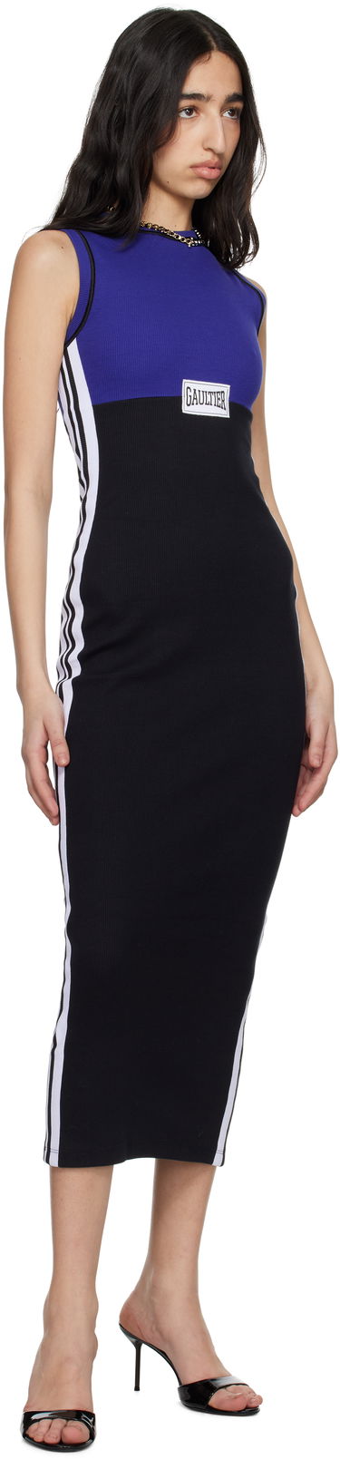 Kjole Jean Paul Gaultier Jean Paul Gaultier Cotton Ribbed Midi Dress Lilla | 25/34-F-RO408P-J088-5900, 3