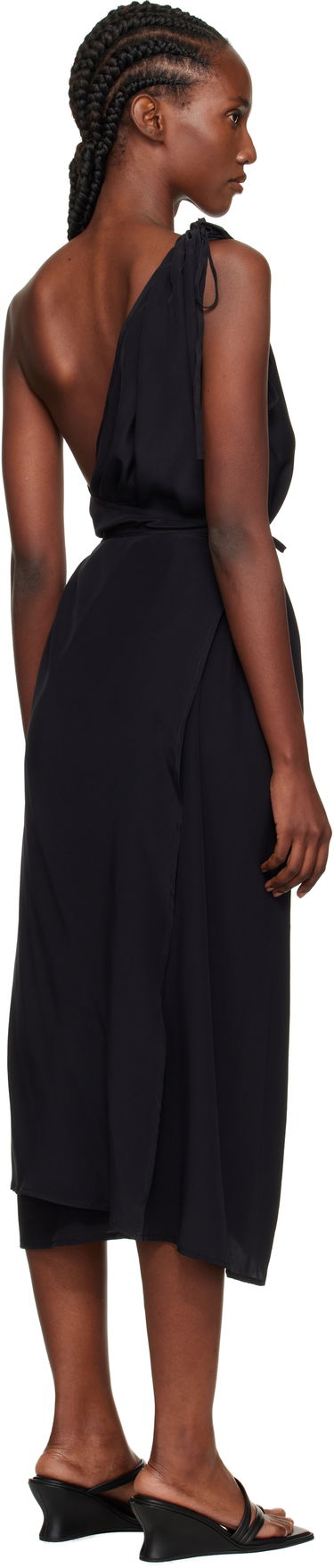 Kjole Baserange Baserange One-Shoulder Midi Dress Sort | DRVI-SC-AU25, 2