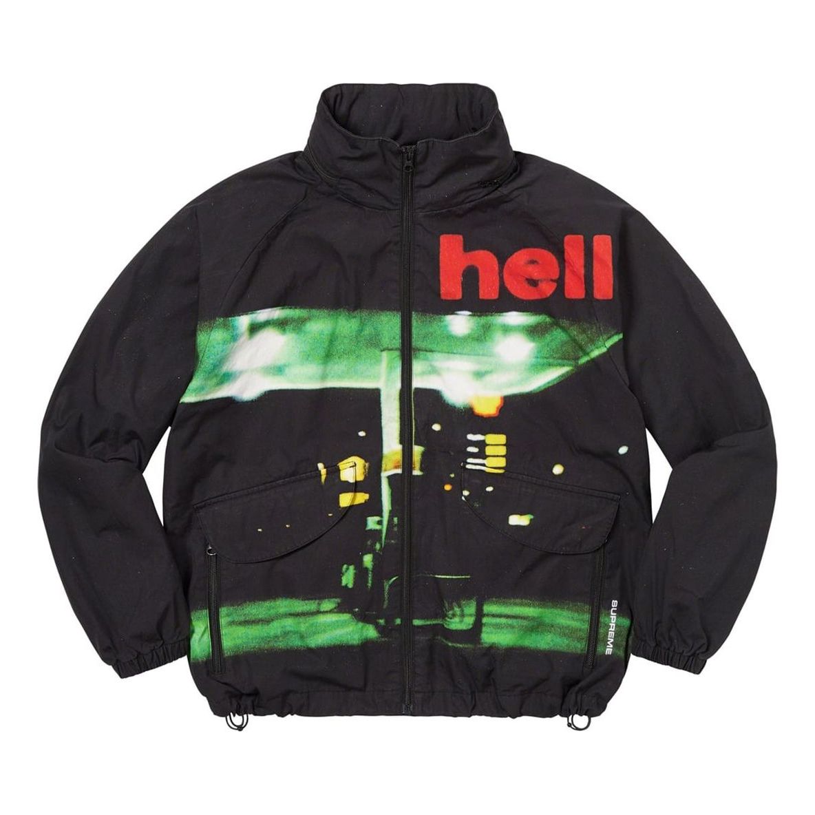 Vindjakke Supreme High Density Cotton Jacket Sort | SUP-FW23-191, 0