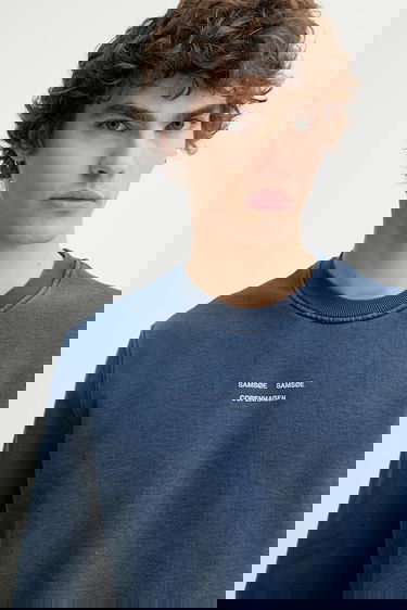 Sweatshirt Samsoe Samsoe Samsoe Samsoe SAMARCUS Sweatshirt Blå | M25200035, 3