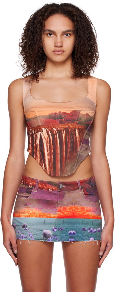 Nederdel Miaou Miaou Campbell Printed Corset Top Flerfarvet | 7020SCOAS, 0