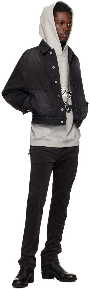 Jakke We11done We11done Relaxed-Fit Denim Jacket Sort | WD-DJ3-22-303-U-BK, 3