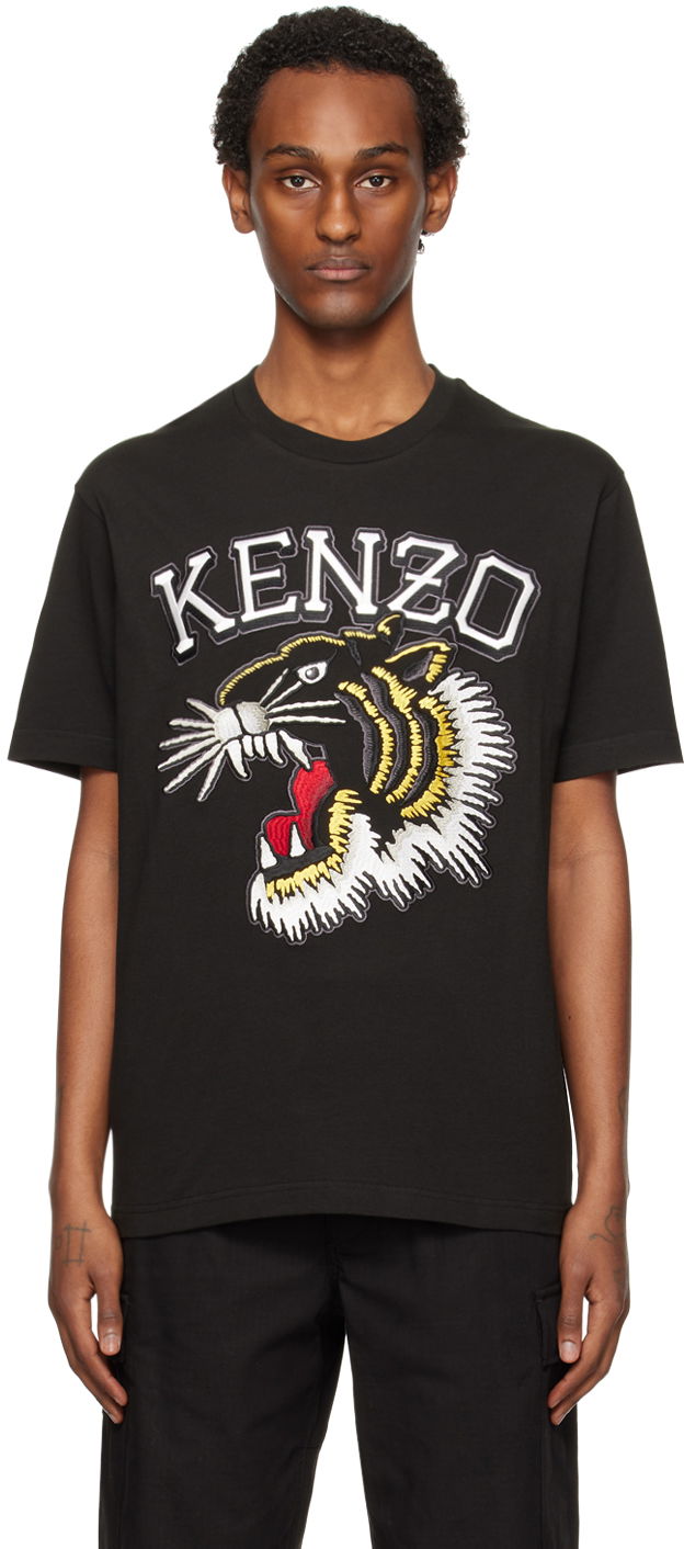 T-shirt KENZO Paris Varsity Tiger T-Shirt Sort | FE55TS1874SG