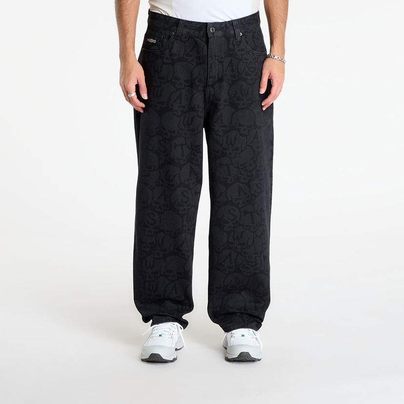 Bukser Wasted Paris Skull Pattern Bury Casper Pants Sort | WP_000329