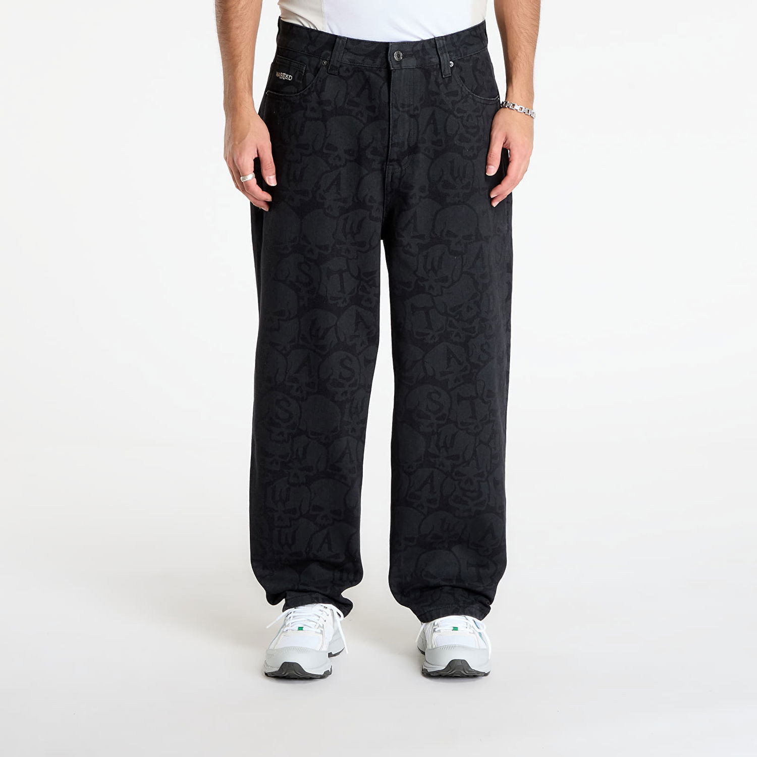 Bukser Wasted Paris Skull Pattern Bury Casper Pants Sort | WP_000329, 0