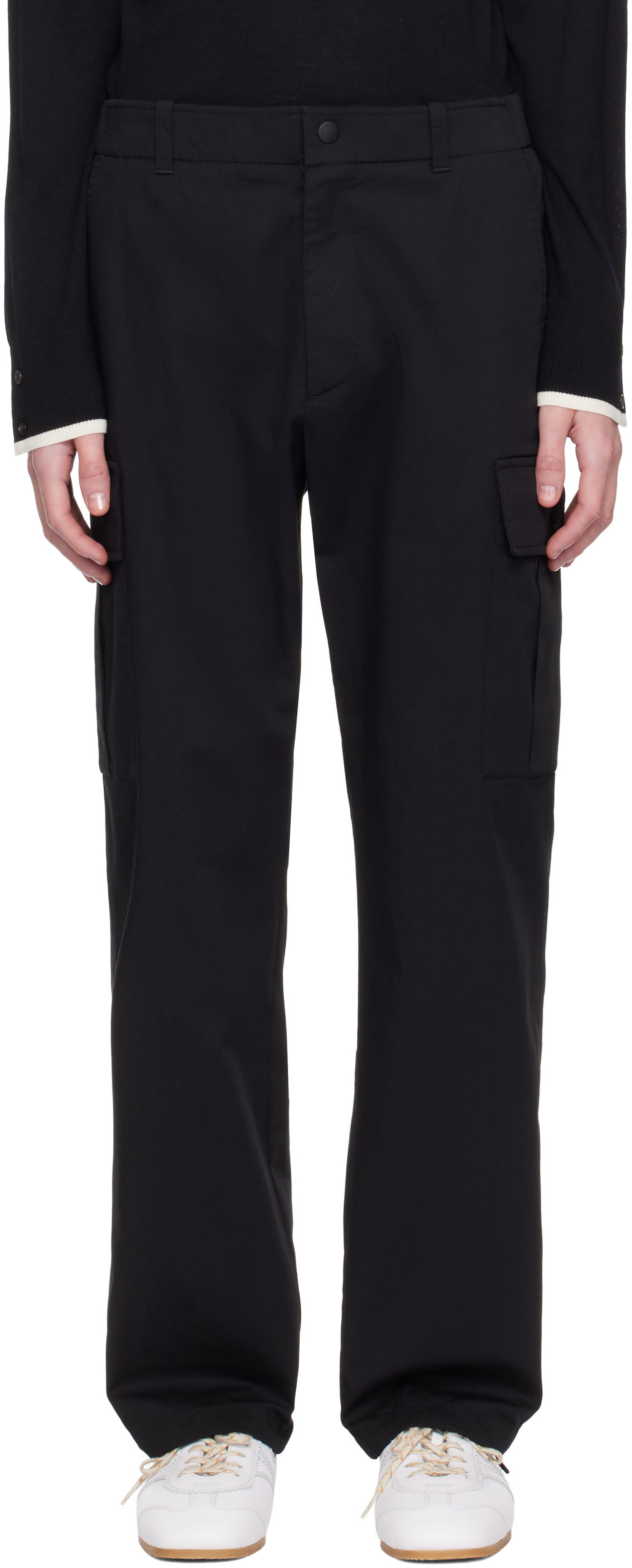 Cargo bukser Moncler Moncler Twill Cargo Pants Sort | K10912A00001598C9, 0
