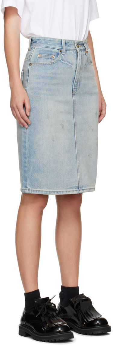 Nederdel We11done Washed Denim Midi Skirt Blå | WD-DS2-24-372-W-SK, 1