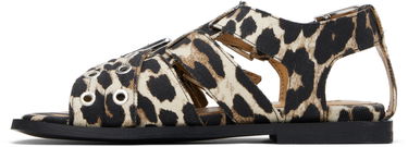 Kjole GANNI GANNI Buckle Strap Denim Sandals Beige | S2936, 2