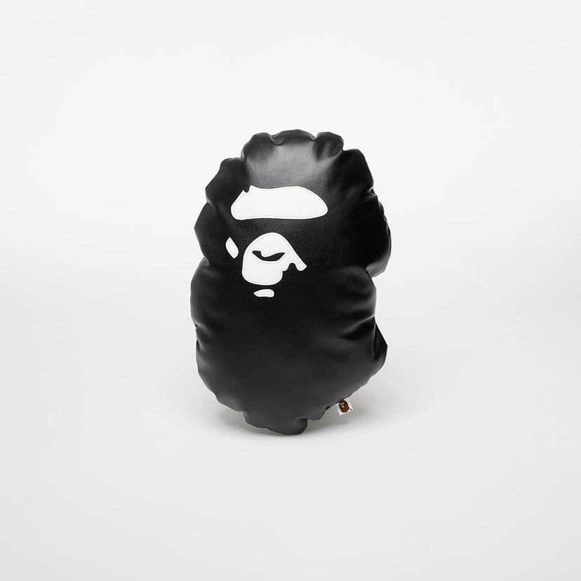 Home decor BAPE A BATHING APE Ape Head PU Leather Cushion Sort | 001HOK801003M BLK