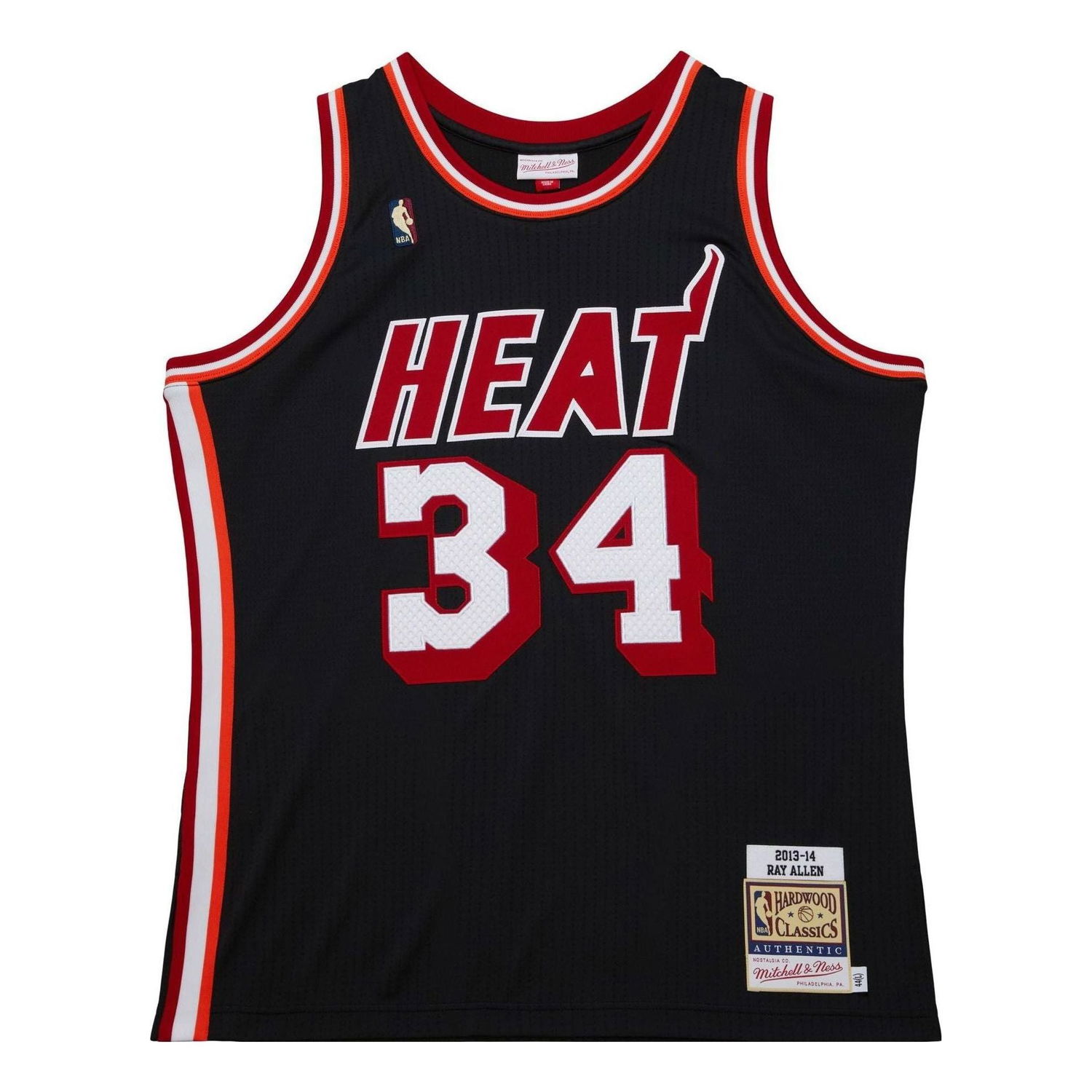 Jersey Mitchell & Ness Miami Heat 'Ray Allen 34' Basketball Jersey Sort | AJY46495-MHE13RALBLCK, 0