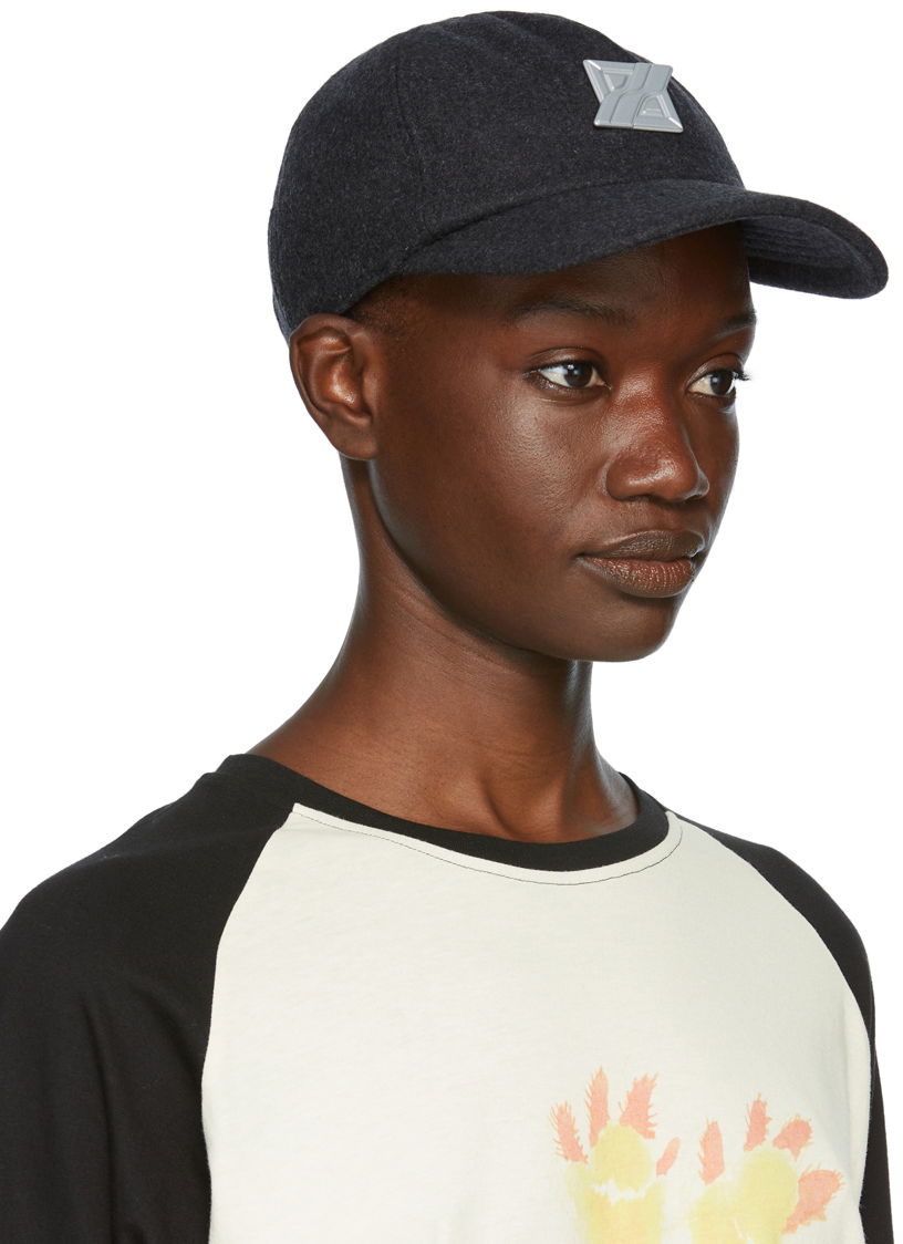 Kasket We11done We11done Padded Flannel Cap Mørkeblå | WD-AH3-21-447-U-CH, 1