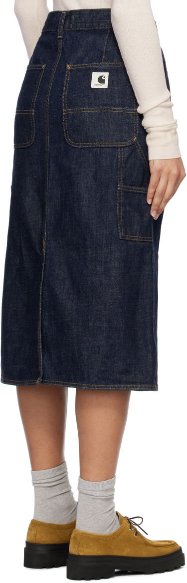 Nederdel Carhartt WIP Single Knee Denim Skirt Blå | I034224_8, 3