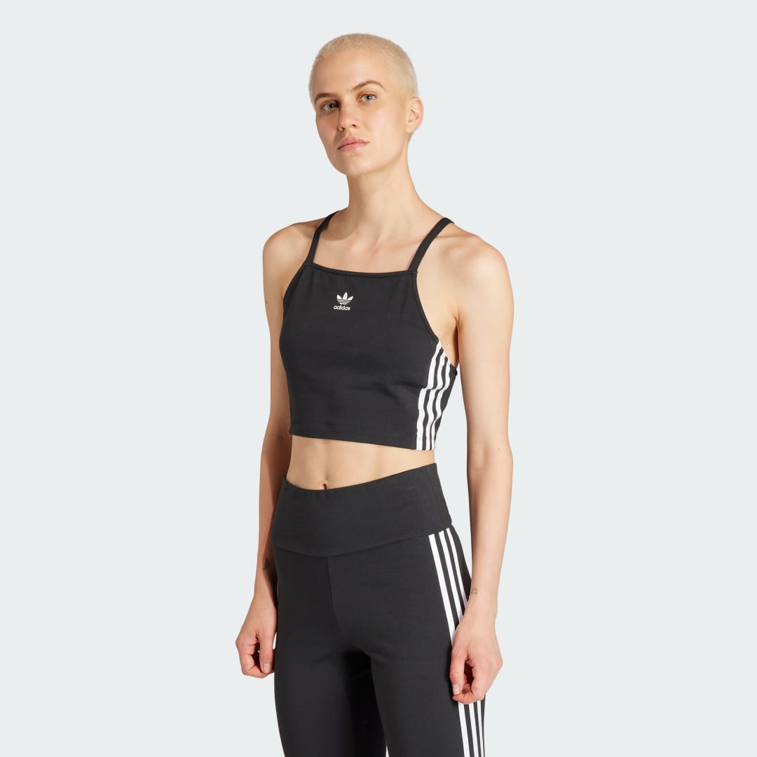Crop top adidas Originals Adicolor 3-Stripes Crop Top Sort | IU2405, 1