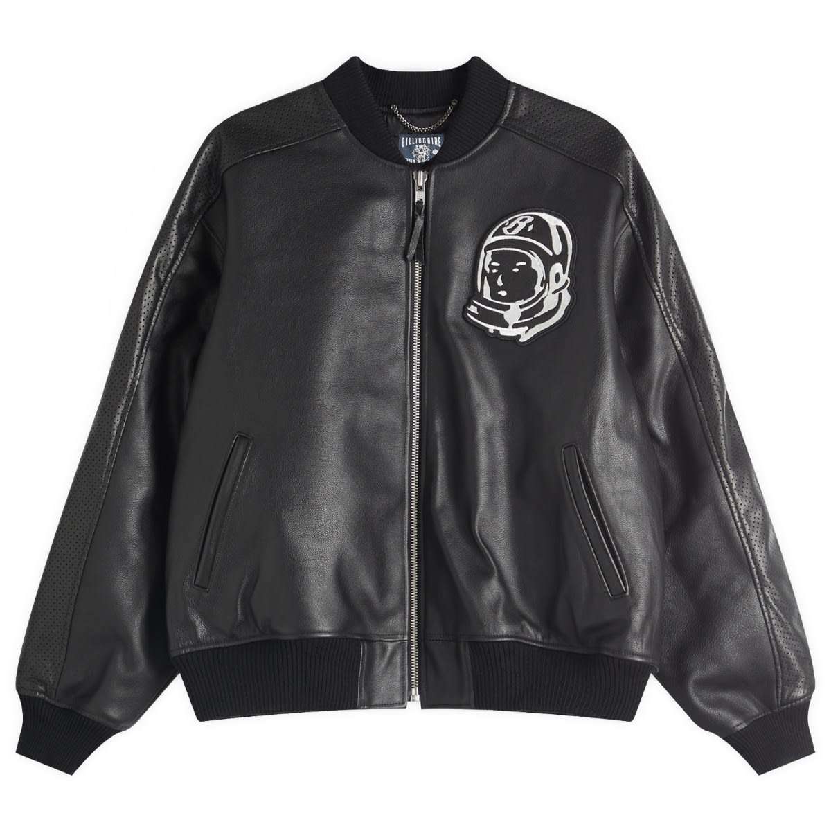 Bomberjakke BILLIONAIRE BOYS CLUB Billionaire Boys Club OG Astro Leather Bomber Jacket, Size Large Sort | B25103-BLK, 0