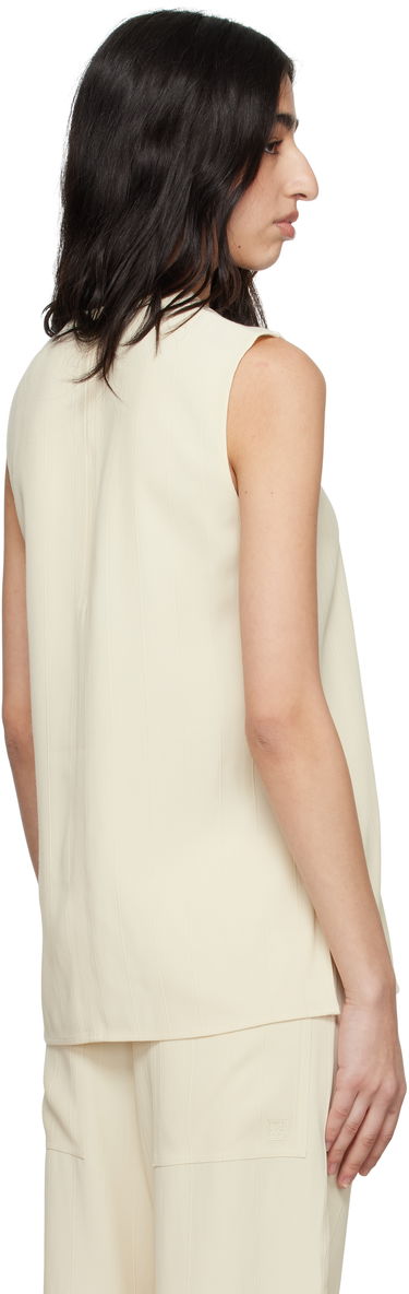 Tanktop TOTEME TOTEME Women's Sleeveless Knit Top Beige | 252-WRT0508-FB0192, 2