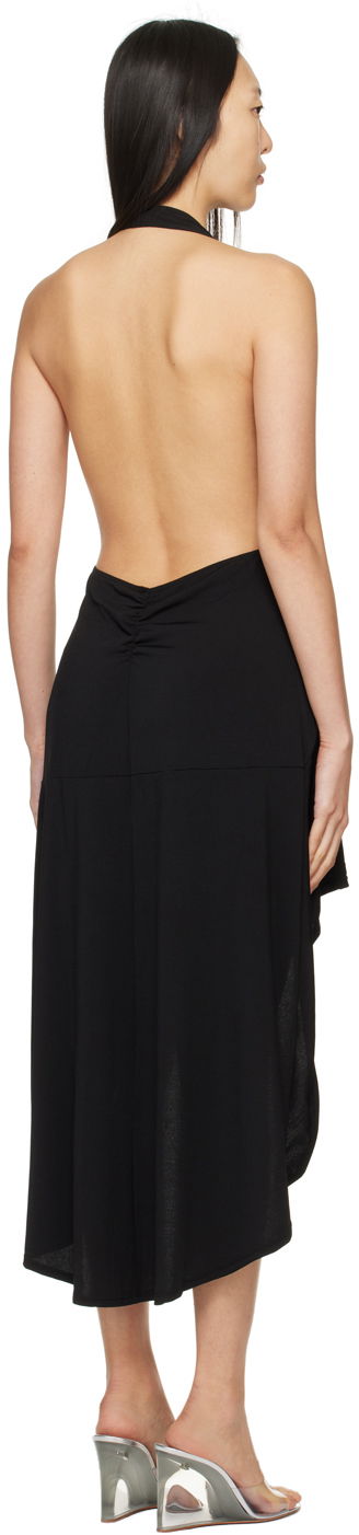 Kjole Miaou Miaou Elena Halter Asymmetrical Midi Dress Sort | 5044VISBLK, 2