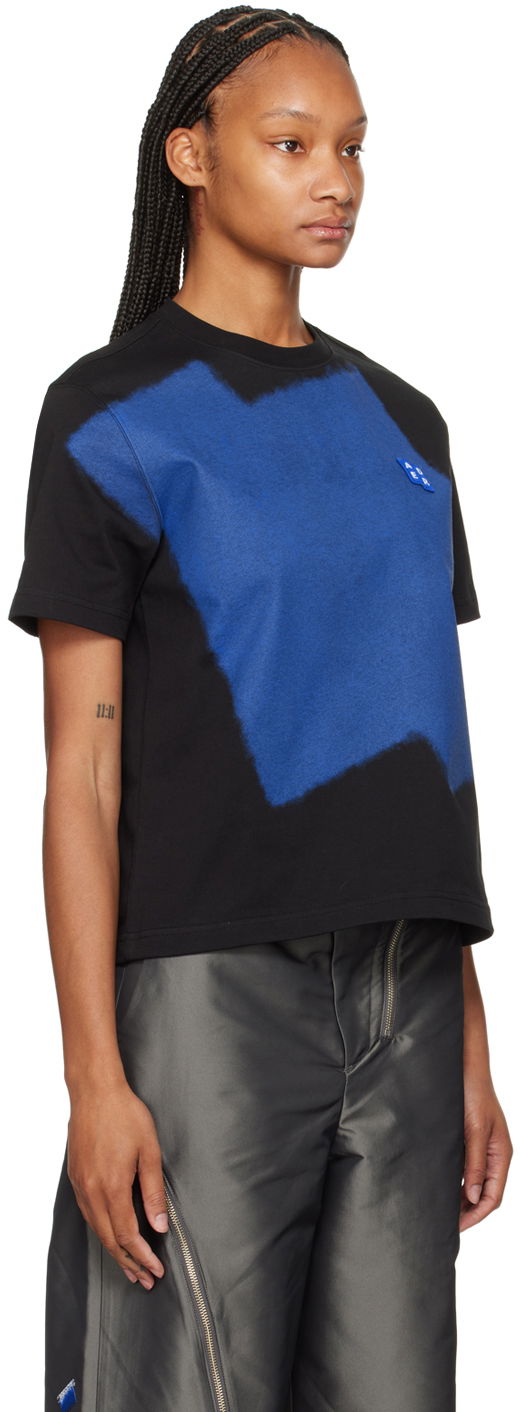 T-shirt ADER ERROR Abstract Print Relaxed-Fit Cotton T-Shirt Blå | BMSGFYTS0103BK, 1