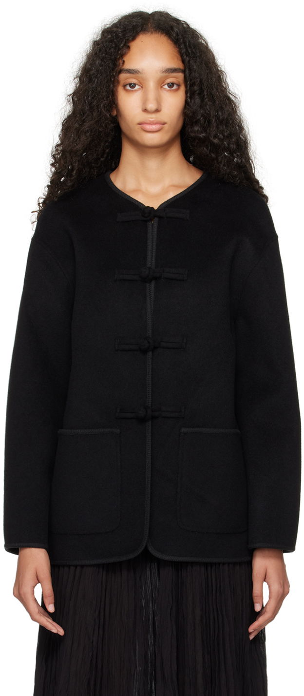 Jakke Róhe Traditional Closure Jacket Sort | 413-11-100